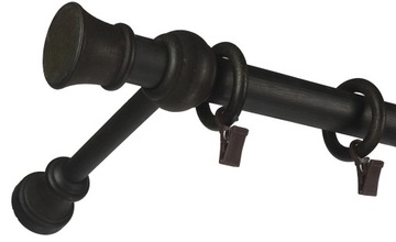 Деревянный карниз fi 28 3,6 м одинарный 360 см