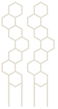 2x PODPÓRKA KWIATÓW ROŚLIN PERGOLA MIÓD 37cm