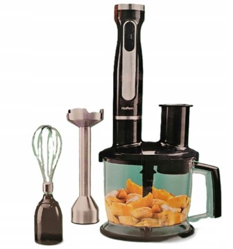 Hoffen Blender ręczny z malakserem 4 w 1 blendowanie ubijanie ścieranie