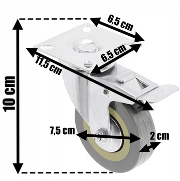 БЕГОВОЙ КОМПЛЕКТ ПОВОРОТНЫЕ КОЛЕСА МЕБЕЛЬНЫЕ КОЛЕСА НА РЕЗИНОВОЙ ПОДШИПНИКЕ 200 кг 4 шт.