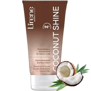 LIRENE COCONUT SHINE KREM ROZŚWIETLAJĄCY ZŁOCISTY