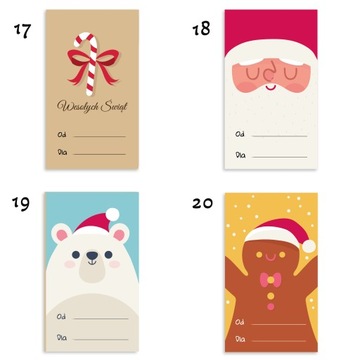 Бирки для рождественских подарков НАБОР из 10 ШТ.