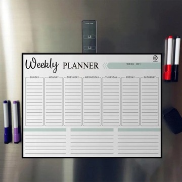 Magnetic Whiteboard Sheet For Kitchen Fridge Multipurpose Fridge Weekly