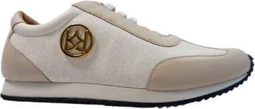 beżowe sneakersy damskie skórzan lekkie Kazar 37