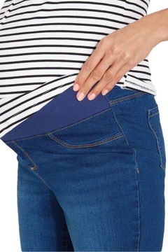 Dorothy Perkins Ciążowe Spodnie Jeansy Skinny Rurki Panel Bawełna S 36