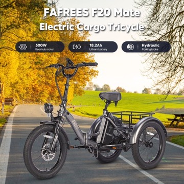 Трехколесный велосипед Fafrees 48 В 500 Вт складной электрический велосипед 3-колесный толстый велосипед