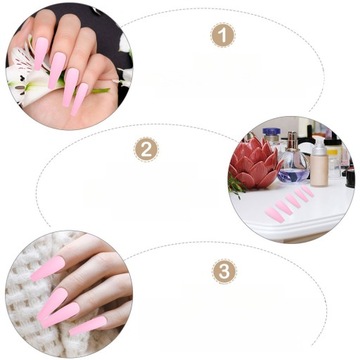 DZIEWCZĘCE SZTUCZNE PAZNOKCIE NACISKAJ NA DIY SZTUKA PAZNOKCI FAŁSZYWE ŁATKI