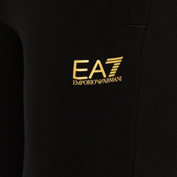 Spodnie męskie EA7 Emporio Armani Train Core ID Coft Slim black/gold logo M