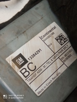 КОМПЛЕКТ OPEL INSIGNIA A LIFT РАДИОНАВИГАЦИОННЫЙ HMI КОМПЛЕКТ