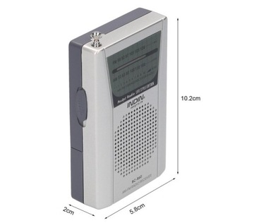 МИНИ-ПОРТАТИВНОЕ AM FM-РАДИО + 2 батарейки АА