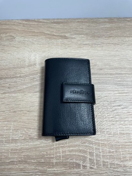 Etui skórzane na karty model Norton C-Two czarny