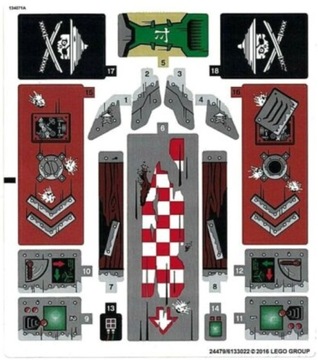 4You LEGO NINJAGO 70605 TWIERDZA NIESZCZĘŚCIA NAKLEJKA