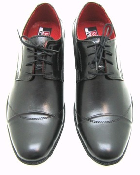 BUTY MĘSKIE OBUWIE WIZYTOWE SKÓRA NATURALNA CZARNE R.44