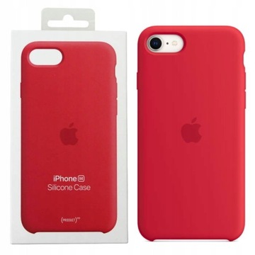 Oryginalne Etui APPLE Silicone Case iPhone SE 2020/SE 2022 Czerwone nowe