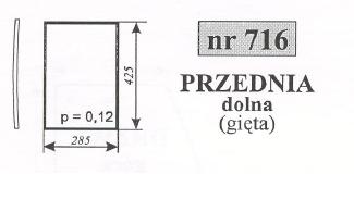szyba przednia dolna Pronar 320A