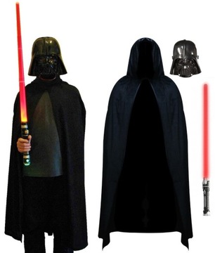 DARTH VADER Star Wars strój kostium maska peleryna miecz uniwersalny rozm.