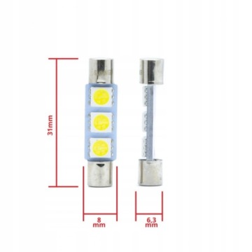 C3W 6000K СВЕТОДИОДНЫЕ ЛАМПОЧКИ 2x SMD 4014 12 В CANBUS