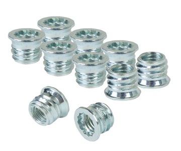Mufa M8 x 10 mm dwugwintowa wkręcana wkręt do drewna wpustka