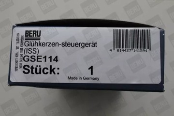 BERU ŘÍZENÍ SVÍČEK ŽHAVÍCÍCH GSE114