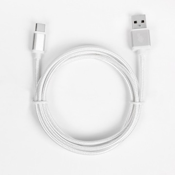 Кабель TB USB-USB C, 1,5 м, серебристый, быстрая зарядка