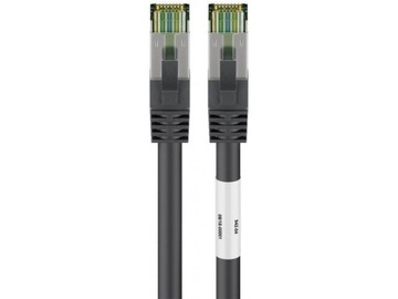 Kabel Patchcord CAT 8.1 S/FTP PIMF RJ45/RJ45 20m czarny