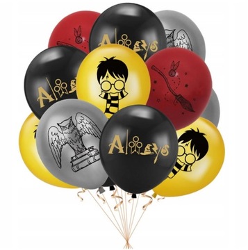 ZESTAW BALONÓW BALON HARRY POTTER URODZINY 12 SZT