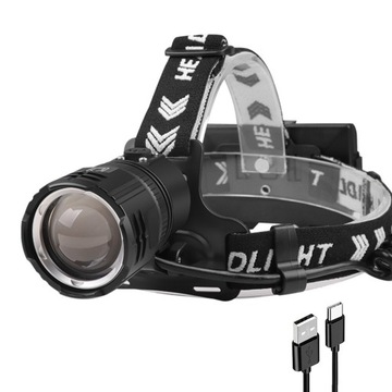 Lampa czołowa LED 1000lm latarka bezpieczeństwa la