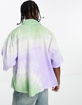 EXCOLLUSION Kolorowa koszula plażowa z efektem tie-dye XL
