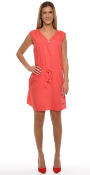 LEE sukienka coral SUMMER DRESS CAYENNE_ XS