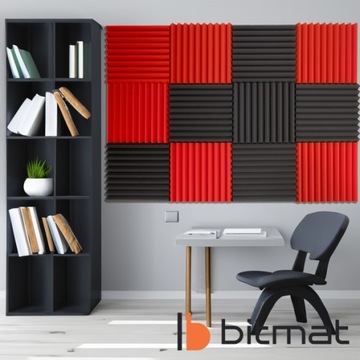 Битмат, звукоизоляционная пена, акустические панели, мягкие губки, полиуретан, клин.