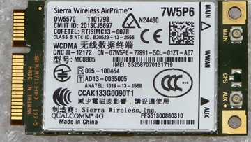 Модем Qualcomm DW5570 7W5P6 MC8805 4G Inspiron Vostro Latitude Precision