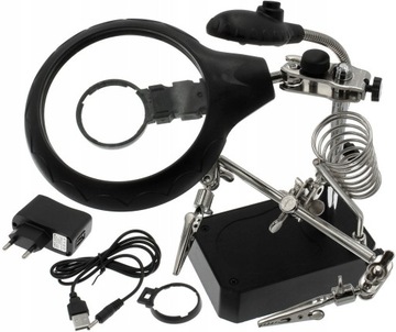 Держатель лупы для пайки третьего производителя, светодиодный источник питания