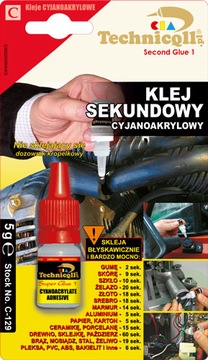 Klej cyjanoakrylowy sekundowy 5g Technicqll