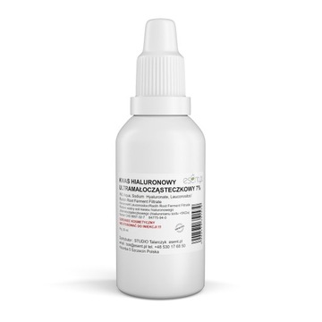Kwas Hialuronowy ultramałocząsteczkowy 7% 30 ml