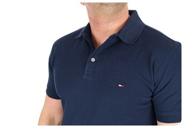 KOSZULKA POLO TOMMY HILFIGER 1985 POLÓWKA MĘSKA SLIM FIT GRANATOWY XXL