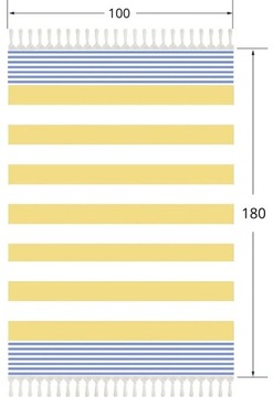 БЫСТРОСУХОЕ ХЛОПКОВОЕ ПЛЯЖНОЕ ПОЛОТЕНЦЕ ДЛЯ ПЛЯЖА, БОЛЬШОЕ 100x180 см