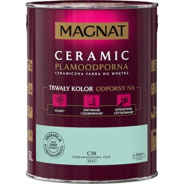 FARBA MAGNAT CERAMIC 5L C38 SZMARAGDOWA TOŃ