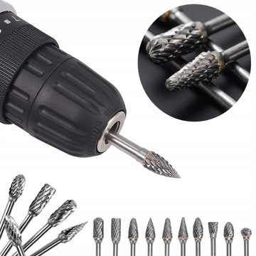 ФРЕЗЕРНЫЙ НАПИЛЬНИК 10x ДЛЯ ВРАЩАЮЩЕГОСЯ МЕТАЛЛА КАРБИДА ВОЛЬФРАМА