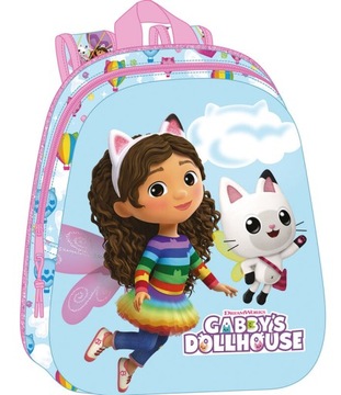 KOCI DOMEK GABI PLECAK NA WYCIECZKI PRZEDSZKOLA 3D PREMIUM GABI DOLLHOUSE