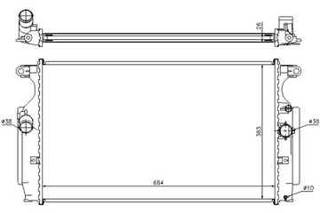 Жидкостный радиатор/отдельные детали NISSENS 64693