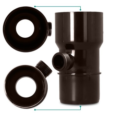 ŁAPACZ DESZCZÓWKI 63 MM ZBIERACZ WODY DESZCZOWEJ ODZYSKIWACZ RYNNY GRAFI X5