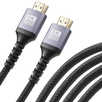 КАБЕЛЬ HDMI 2.1 8K СВЕРХВЫСОКОСКОРОСТНОЙ 4K UHD ОПЛЕТКА 5 МЕТРОВ 5М