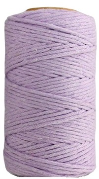 Sznurek Bawełniany do Makramy Fioletowy 2mm 60m