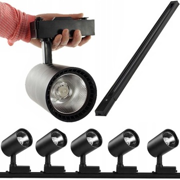 5x ZESTAW MOCNYCH LAMP SZYNOWYCH OŚWIETLENIA 1m