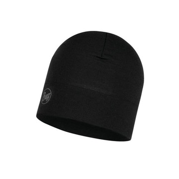 Czapka Buff MIDWEIGHT MERINO WOOL HAT solid black
