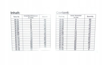 НАБОР НАРУЖНЫХ СВЯЗЫВАЮЩИХ КОЛЬЦЕВ 300 ЭЛЕМЕНТОВ