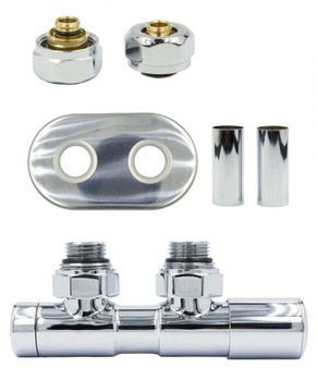 Zawór regulacyjny TWINS chrom prawy Pex All in One