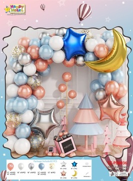 GIRLANDA BALONOWA BALONY URODZINOWE KOLOROWE MIX