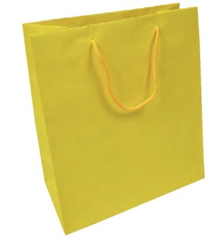 TORBY PAPIER. LAMINOWANE 300x150x350 ŻÓŁTE