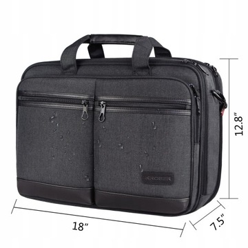 KROSER Biznesowa duża torba na laptopa 17,3